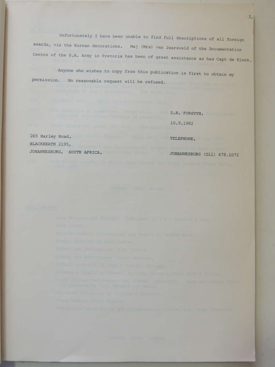Orders Of Chivalry, Foreign Decorations And Awards To Natal, Cape Colony And Union Defence Forces