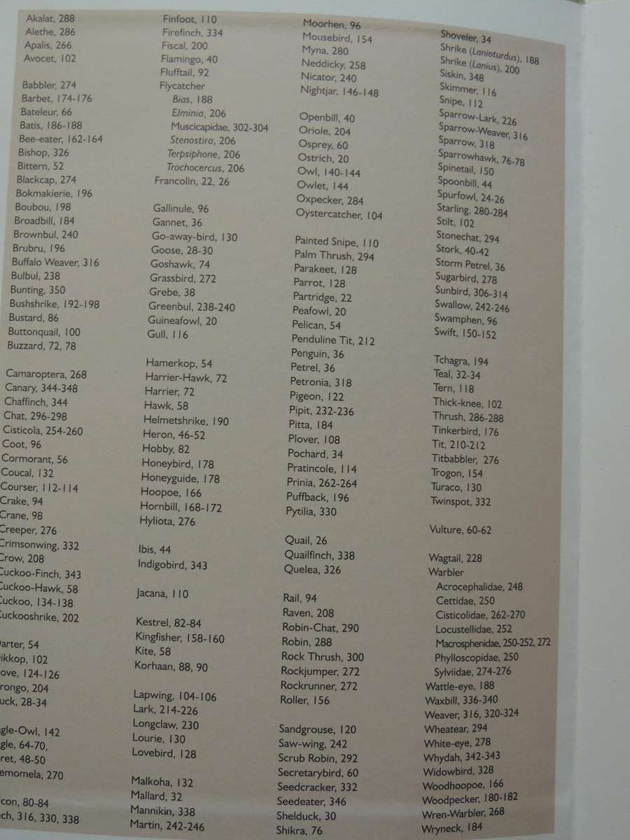 Roberts Nests & Eggs of Southern African Birds - Warwick Tarboton