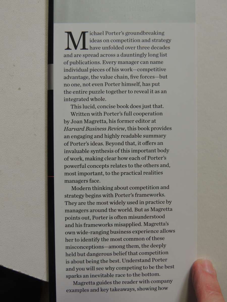 Understanding Michael Porter: The Essential Guide To Competition And Strategy - Joan Magretta