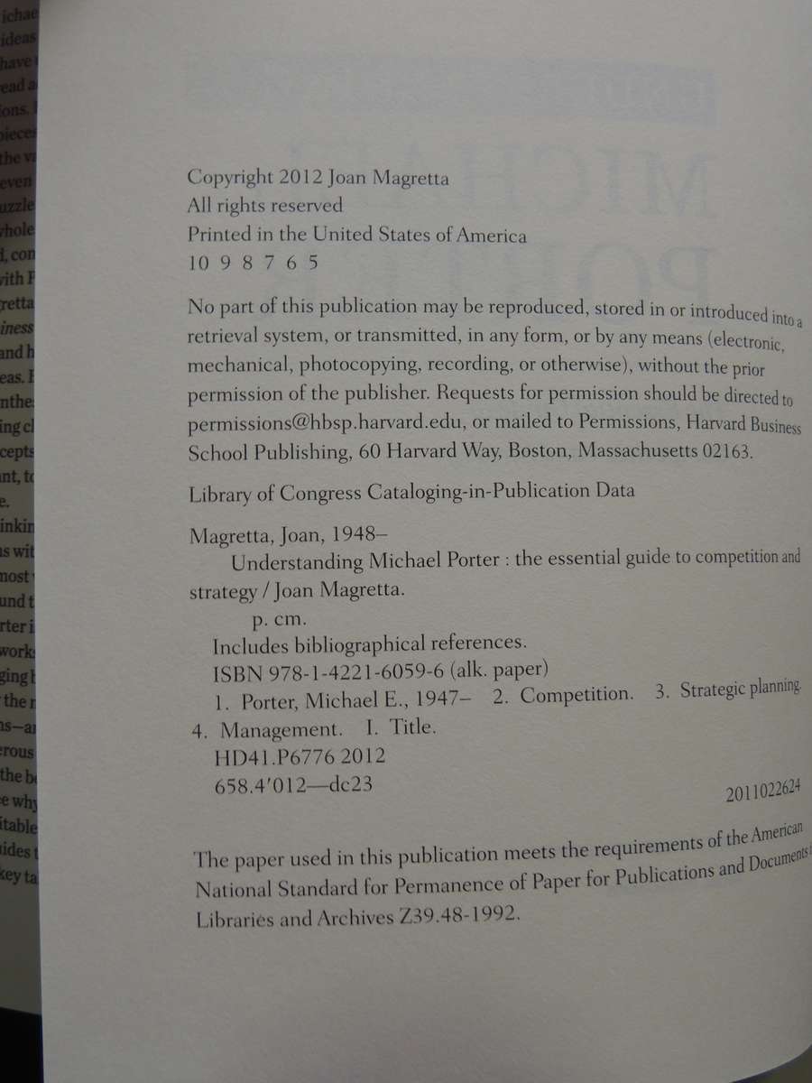 Understanding Michael Porter: The Essential Guide To Competition And Strategy - Joan Magretta