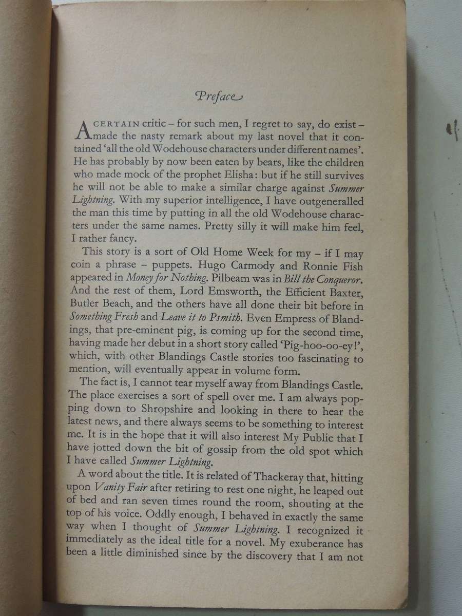 Summer Lightning-  P.G. Wodehouse