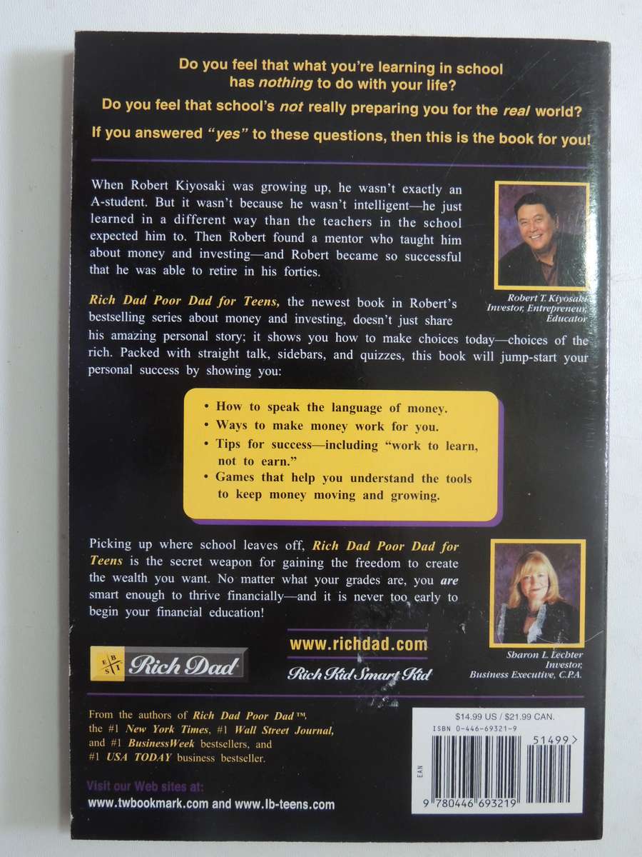 Rich Dad Poor Dad For Teens: The Secrets About Money,That You Don't Learn In SchoolRobert  Kiyosaki