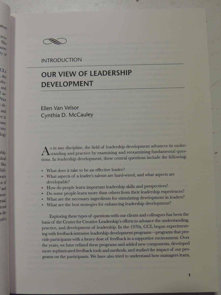 Handbook Of Leadership Development- Cynthia D. McCauley, Ellen Van Velsor