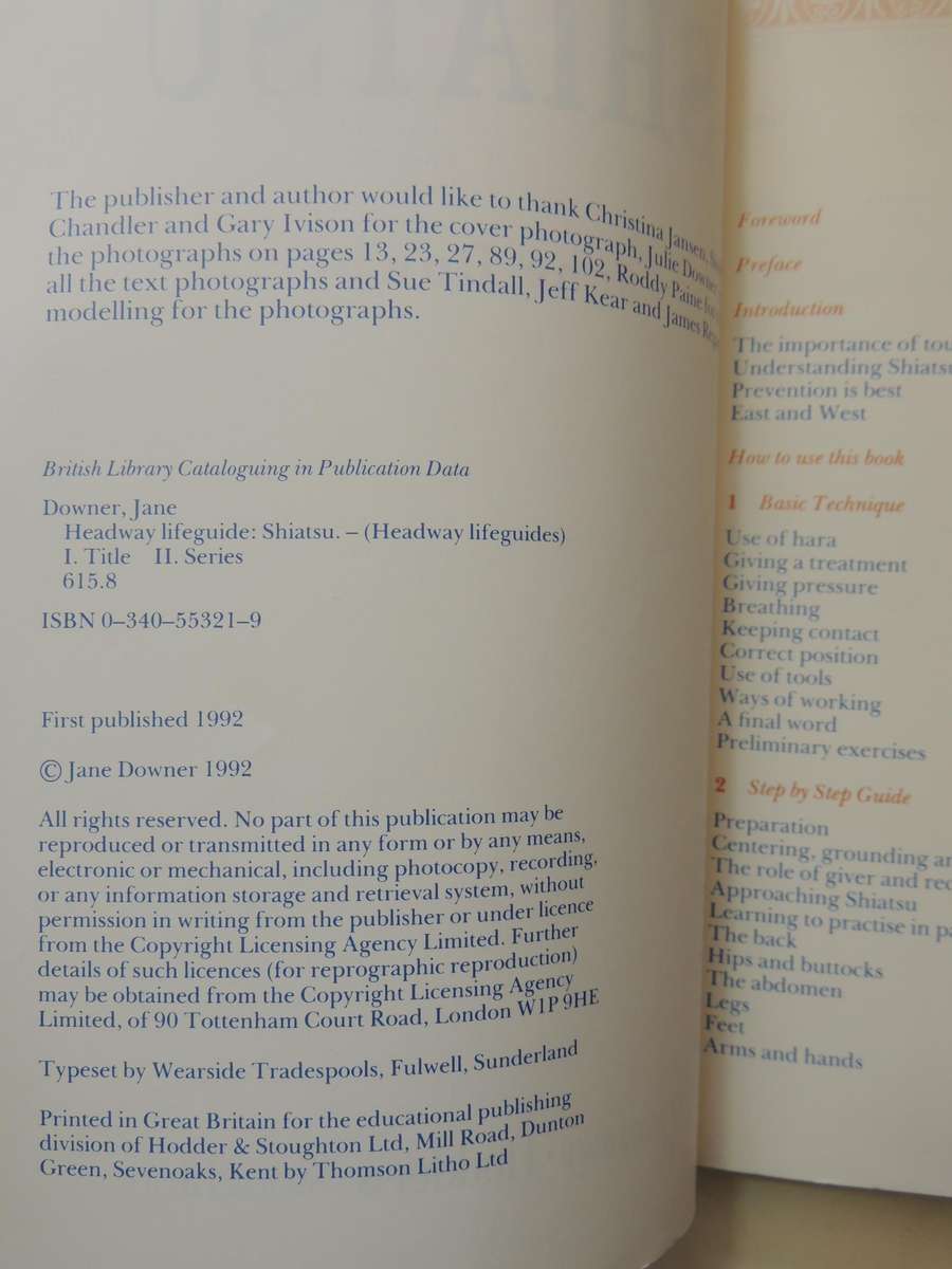 Headway Lifeguides: Shiatsu- Jane Downer