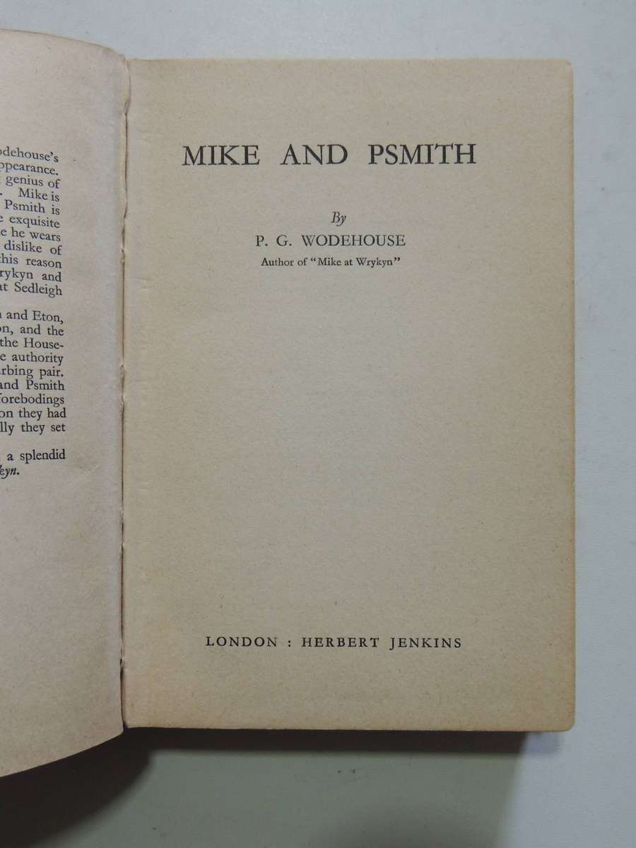 Mike And Psmith - P.G. Wodehouse