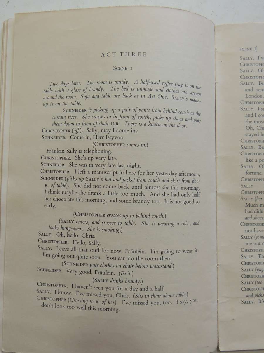 I Am A Camera, A Play in Three Acts - John van Druten     Pub 1954