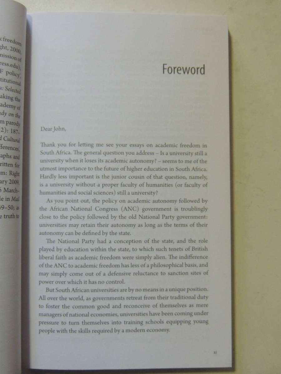 Academic Freedom In A Democratic South Africa - John Higgins