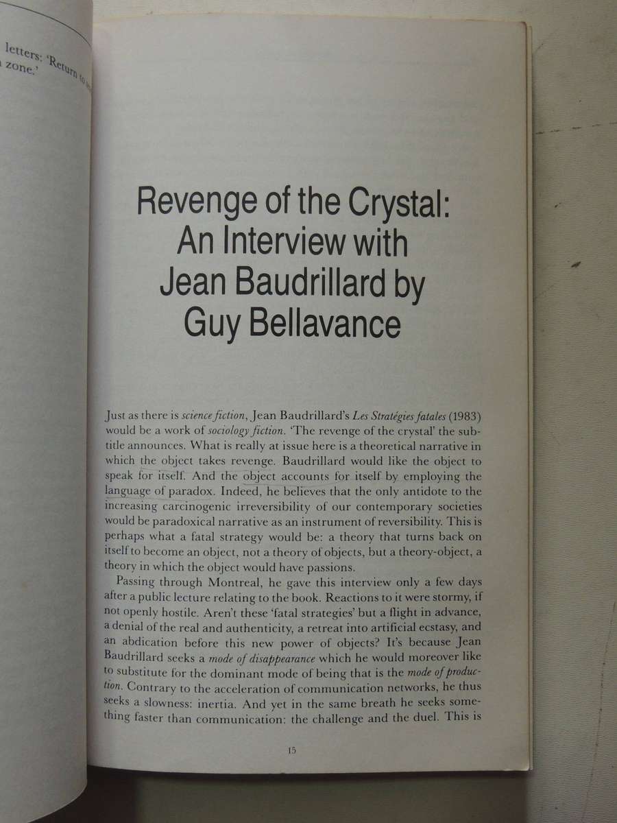Revenge Of The Crystal: Selected Writings On The Modern Object & Its Destiny, 1968-83Jean Baudrilla