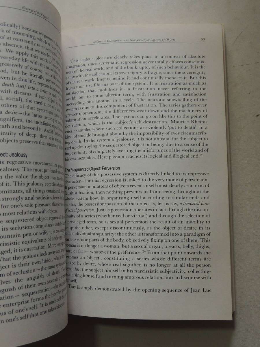 Revenge Of The Crystal: Selected Writings On The Modern Object & Its Destiny, 1968-83Jean Baudrilla