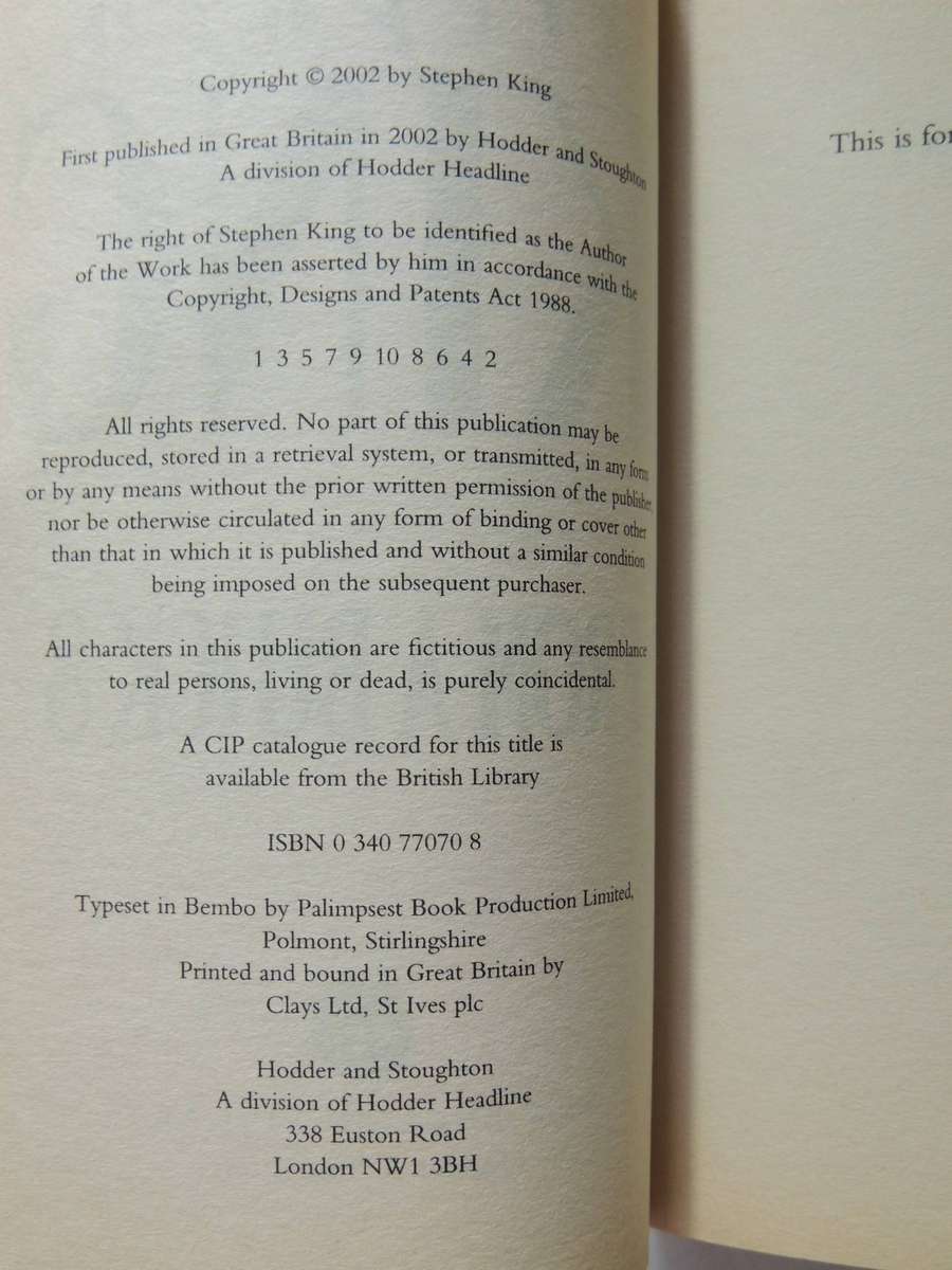 From a Buick 8 - Stephen King