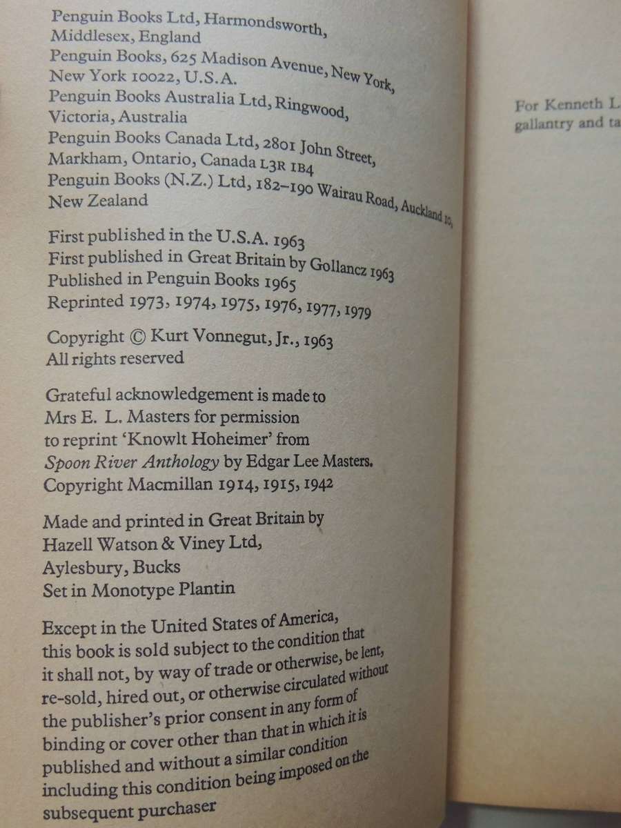 Cat's Cradle - Kurt Vonnegut