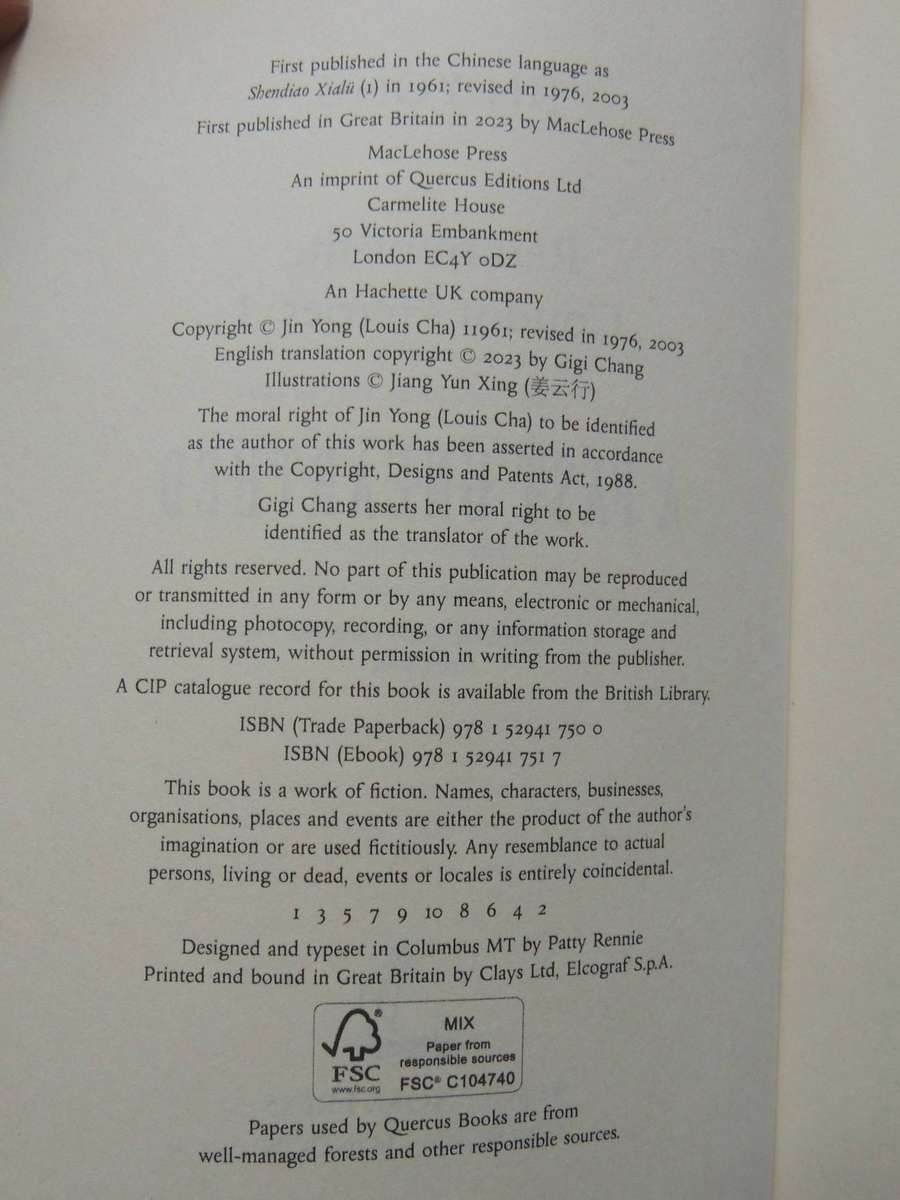 Return Of The Condor Heroes Volume 1: A Past Unearthed-   Jin Yong