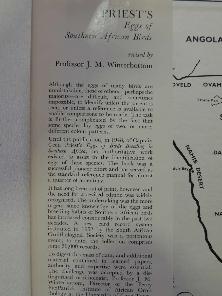 Priest's Eggs of the Southern African Birds - Revised by JM Winterbottom 1971