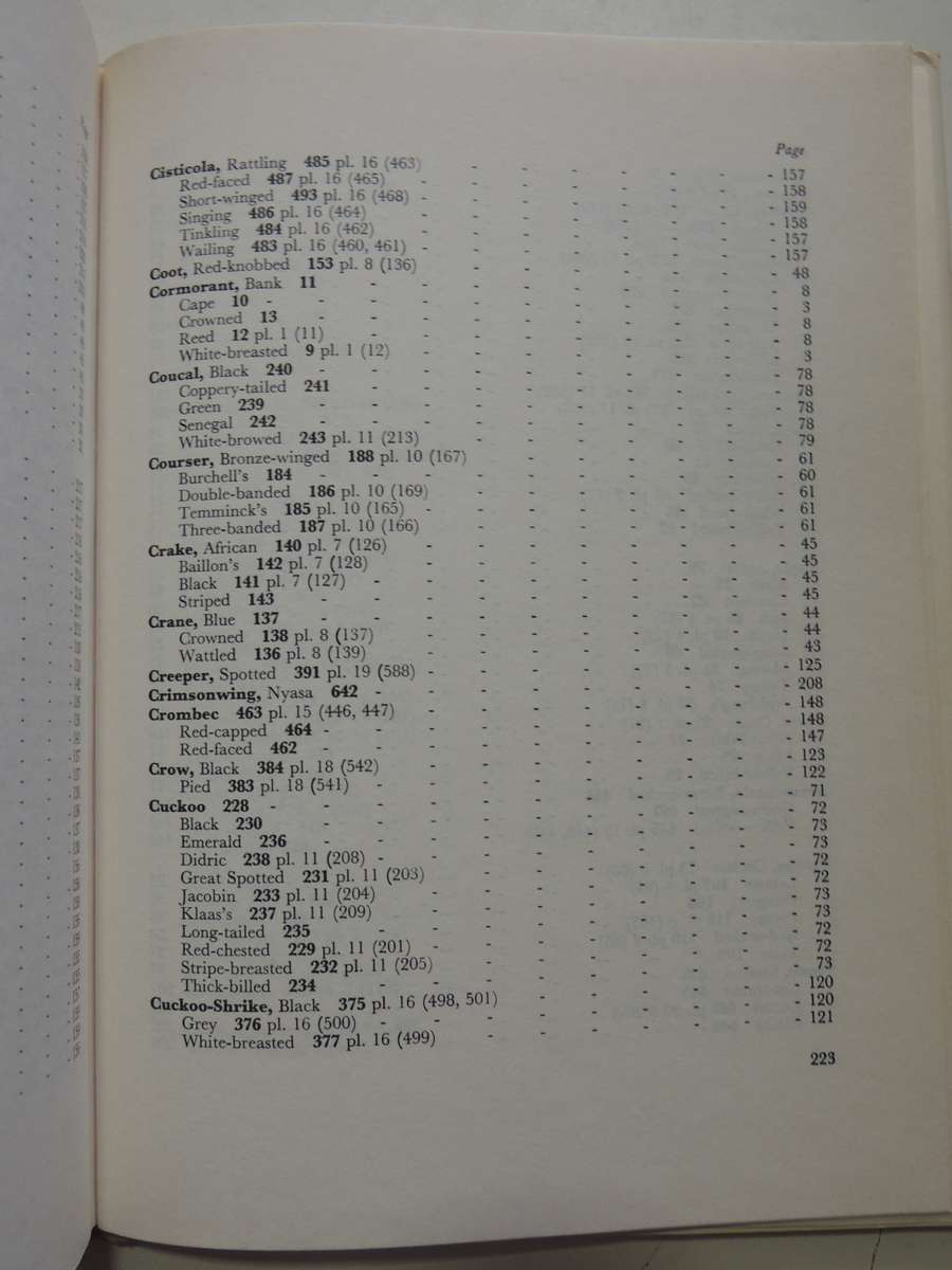 Priest's Eggs of the Southern African Birds - Revised by JM Winterbottom 1971