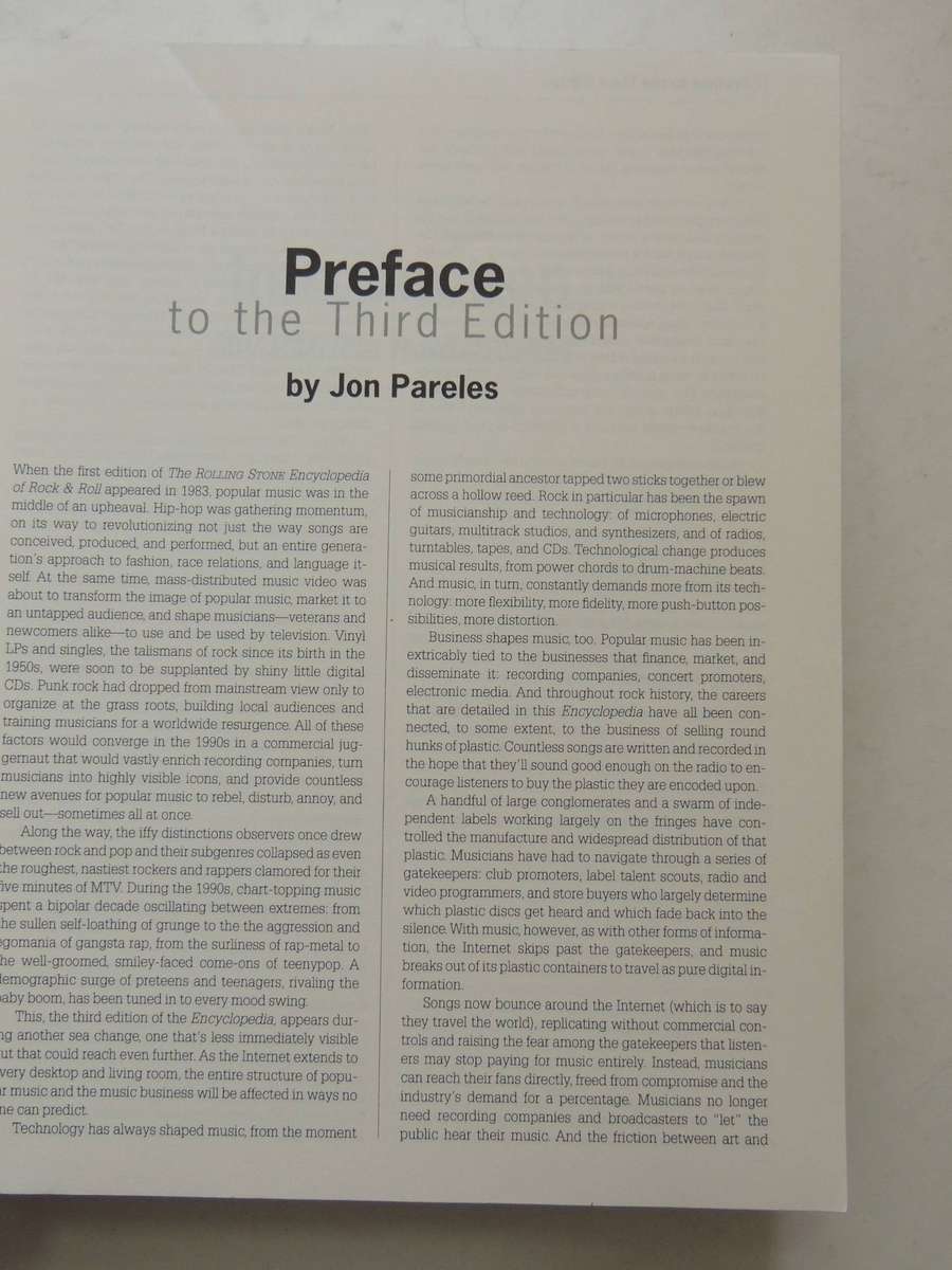 The Rolling Stone Encyclopedia of Rock & Roll      3rd Edition Revised and Updted for the 21st Centu