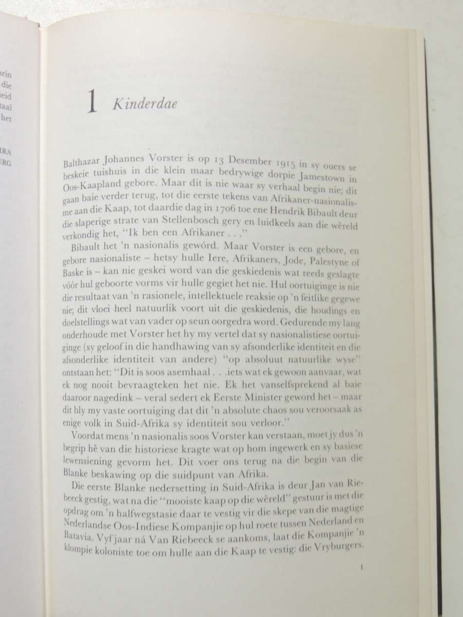 Vorster - Die Mens- John D'Oliveira   AFRIKAANS