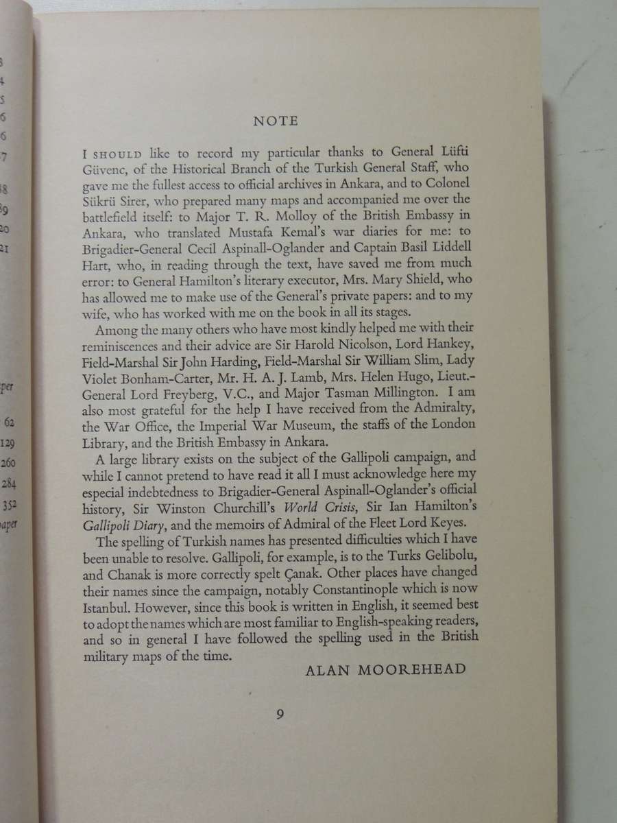 Gallipoli - Alan Moorehead   1st Edition 1956