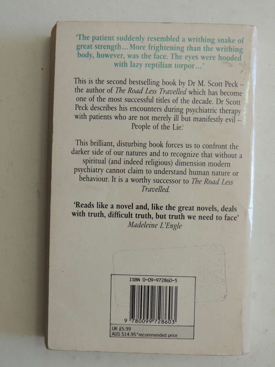 People Of The Lie: The Hope For Healing Human EvilM. Scott Peck