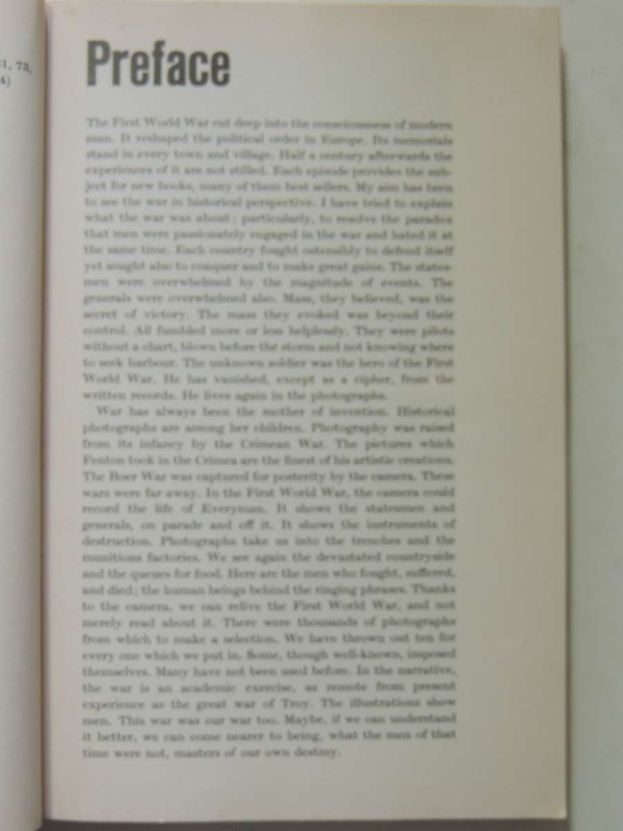 The First World War: An Illustrated History - A.J.P. Taylor