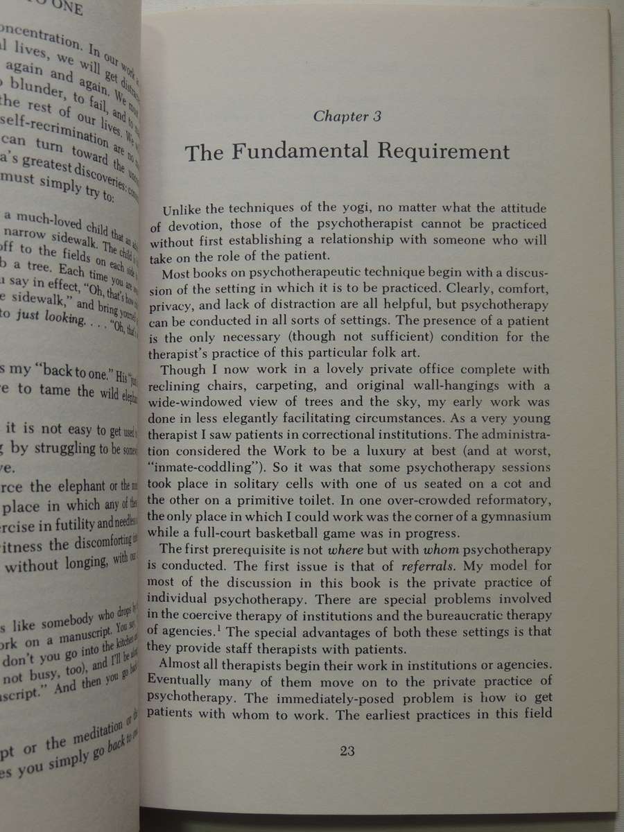 Back To One: A Practical Guide To Psychotherapists - Sheldon Kopp