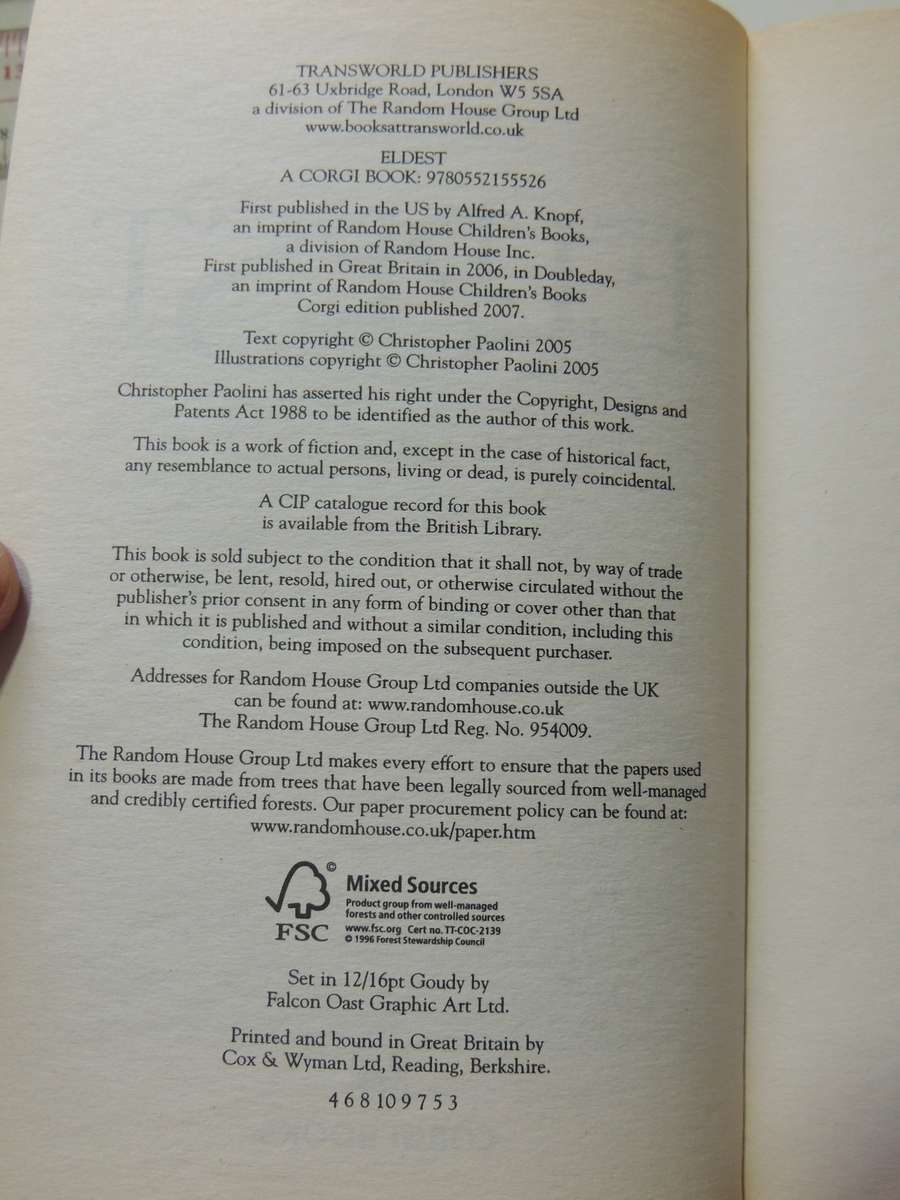 Eldest - Inheritance Series Cycle Book 2 - Christopher Paolini