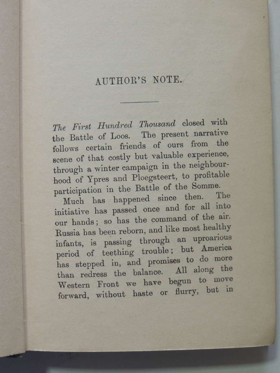 Carrying On - After The First Hundred Thousand - Ian Hay    1917 1st Edition