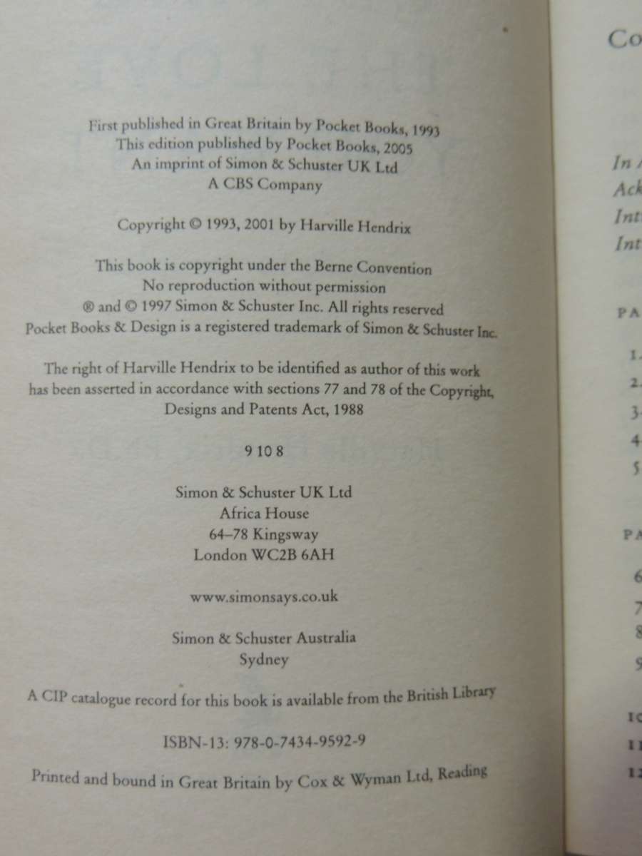 Getting The Love You Want, A Guide For Couples - Harville Hendrix