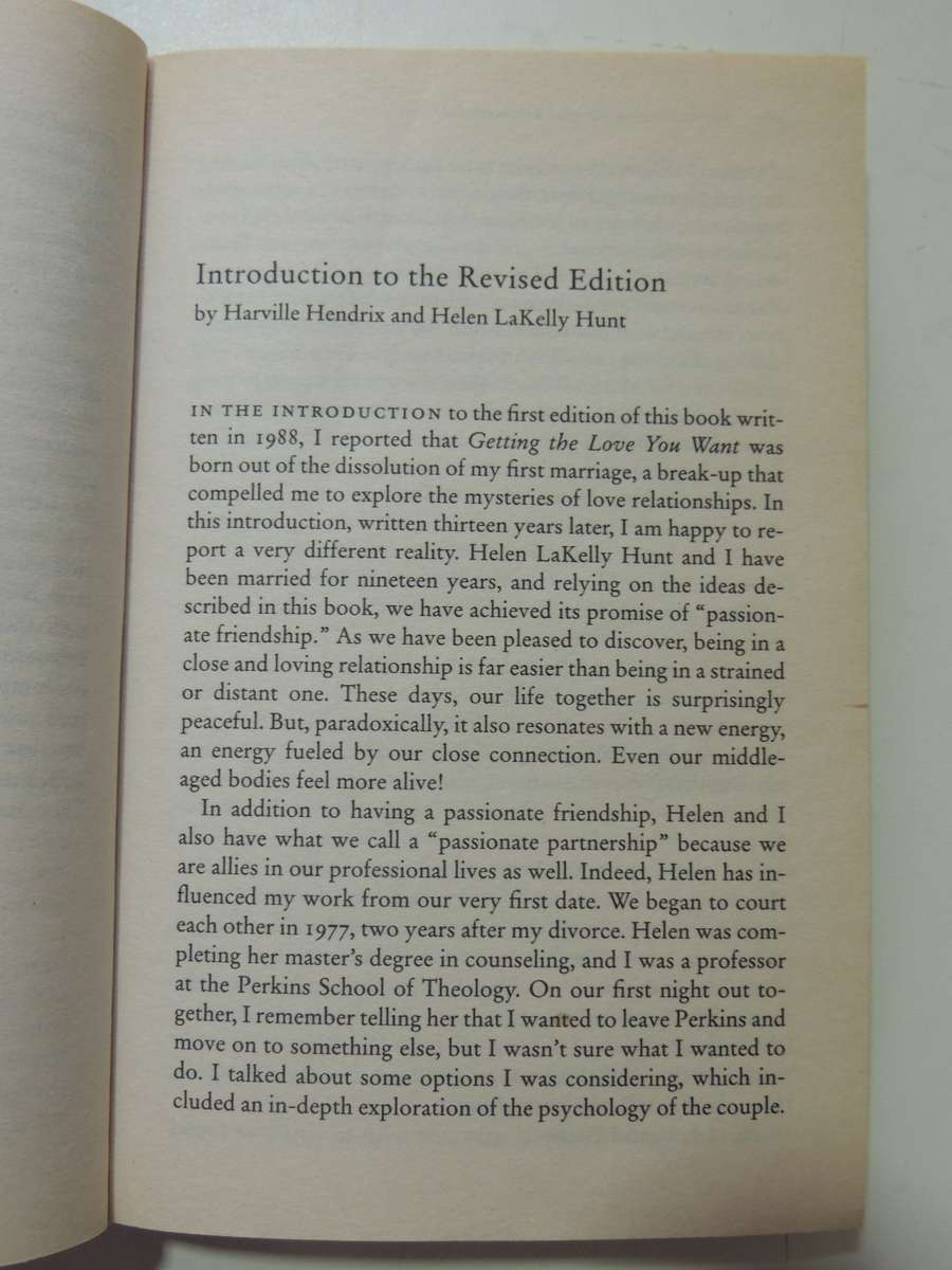 Getting The Love You Want, A Guide For Couples - Harville Hendrix