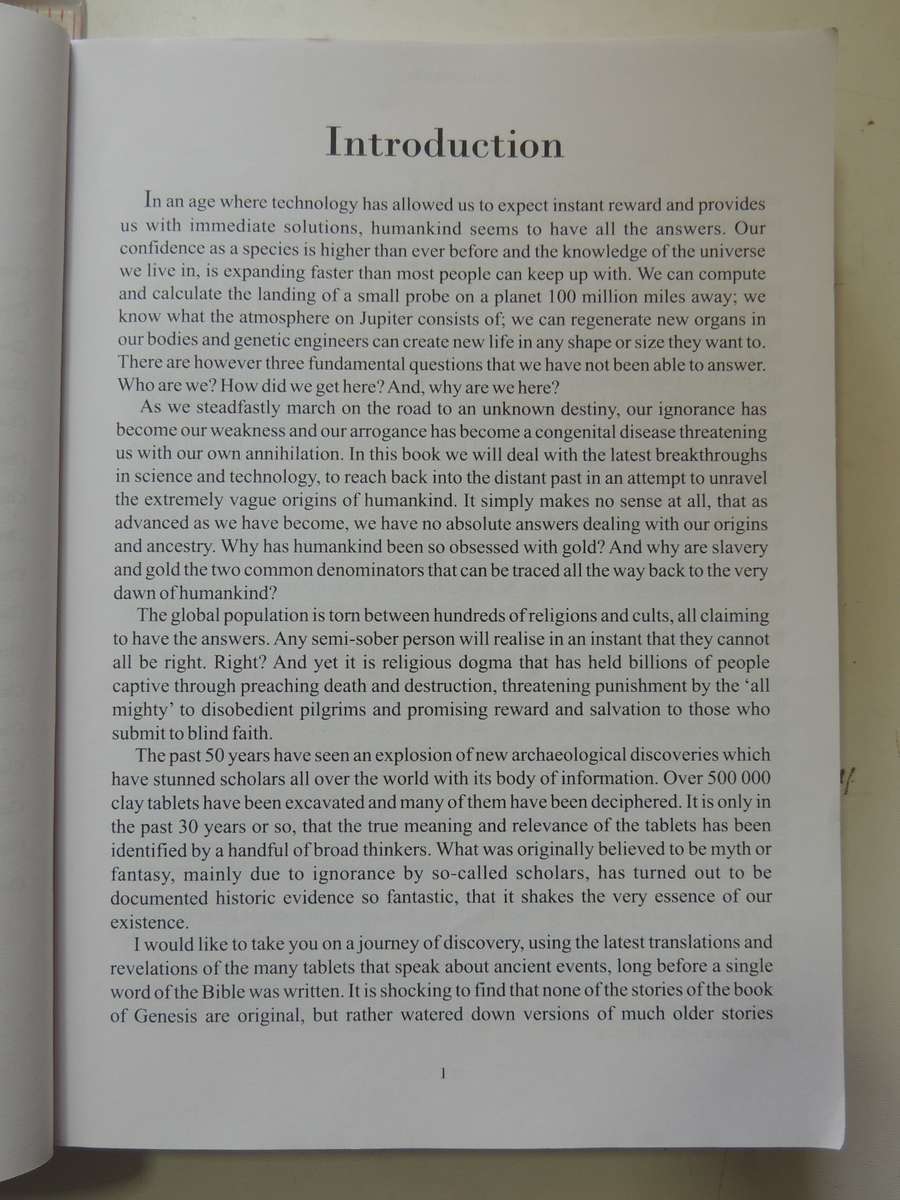 Slave Species of god, The Story of Humankind From the Cradle of Humankind- Michael Tellinger