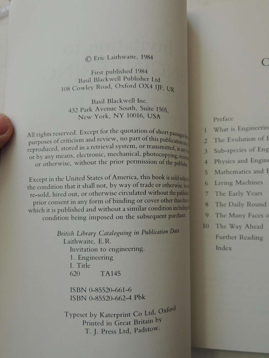 Invitation To Engineering - Eric Laithwaite