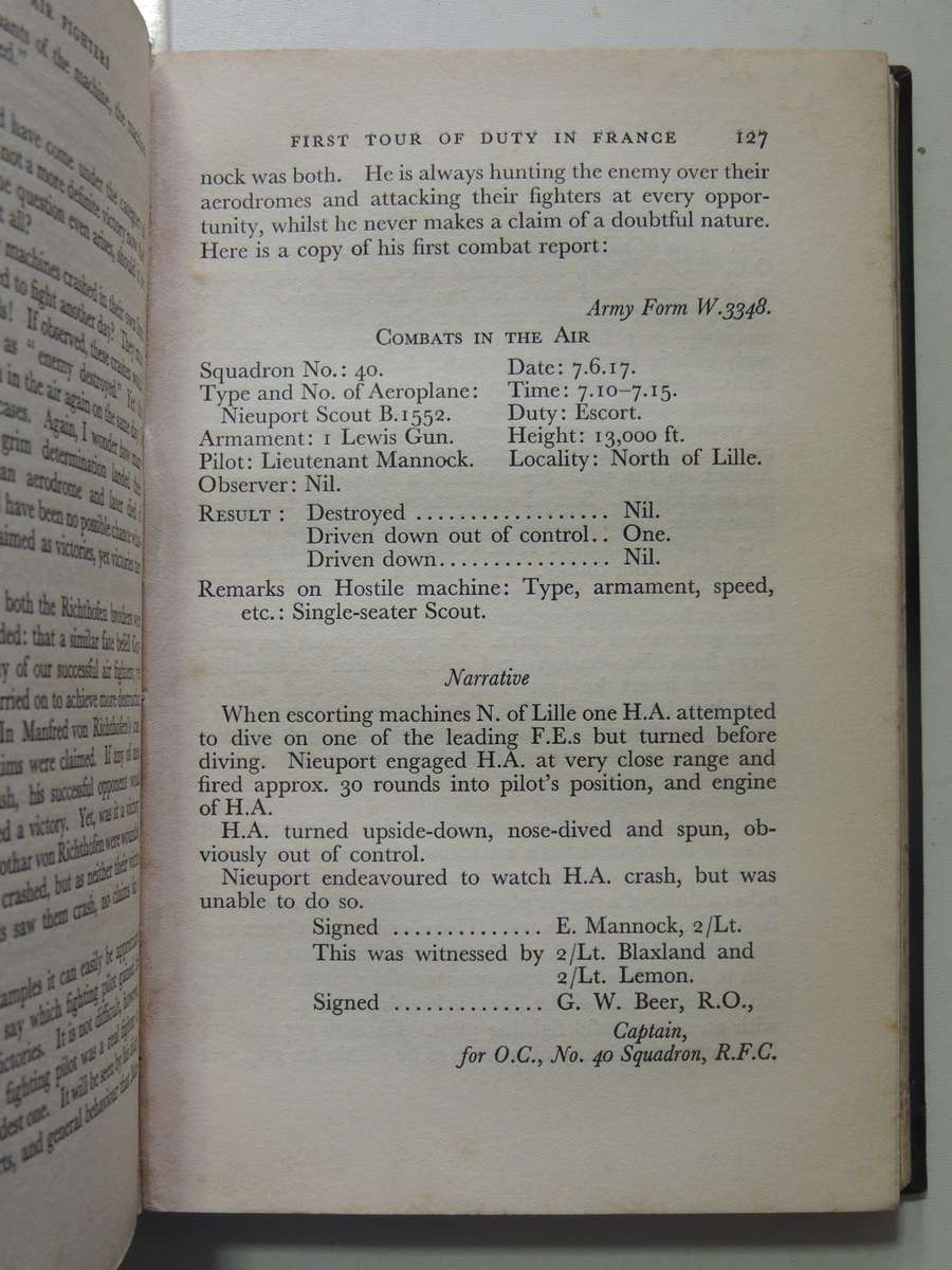 King Of Air Fighters: Biography Of Major "Mick" Mannock, V.C., D.S.O., M.C. Squadron-Leader Ira Jone