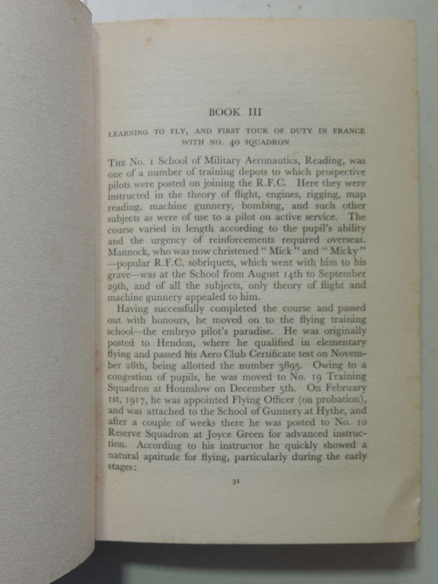 King Of Air Fighters: Biography Of Major "Mick" Mannock, V.C., D.S.O., M.C. Squadron-Leader Ira Jone