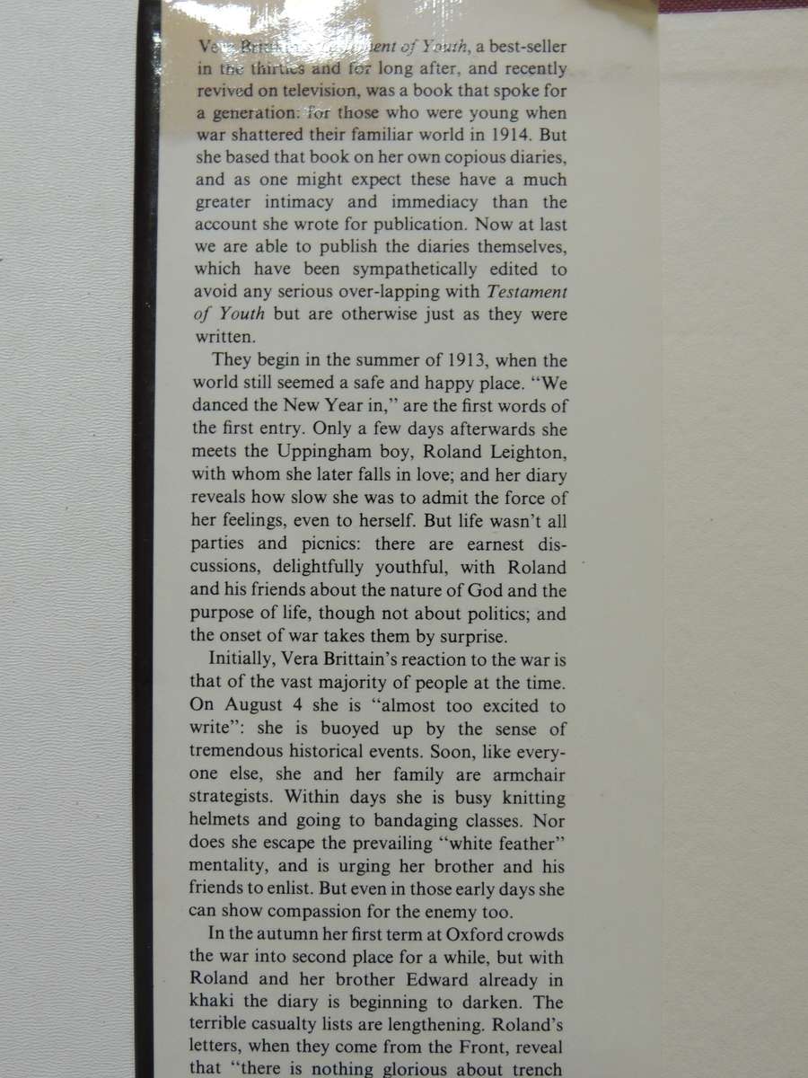 Chronicles Of Youth: Vera Brittain's War Diary 1913-1917 - ed Alan Bishop