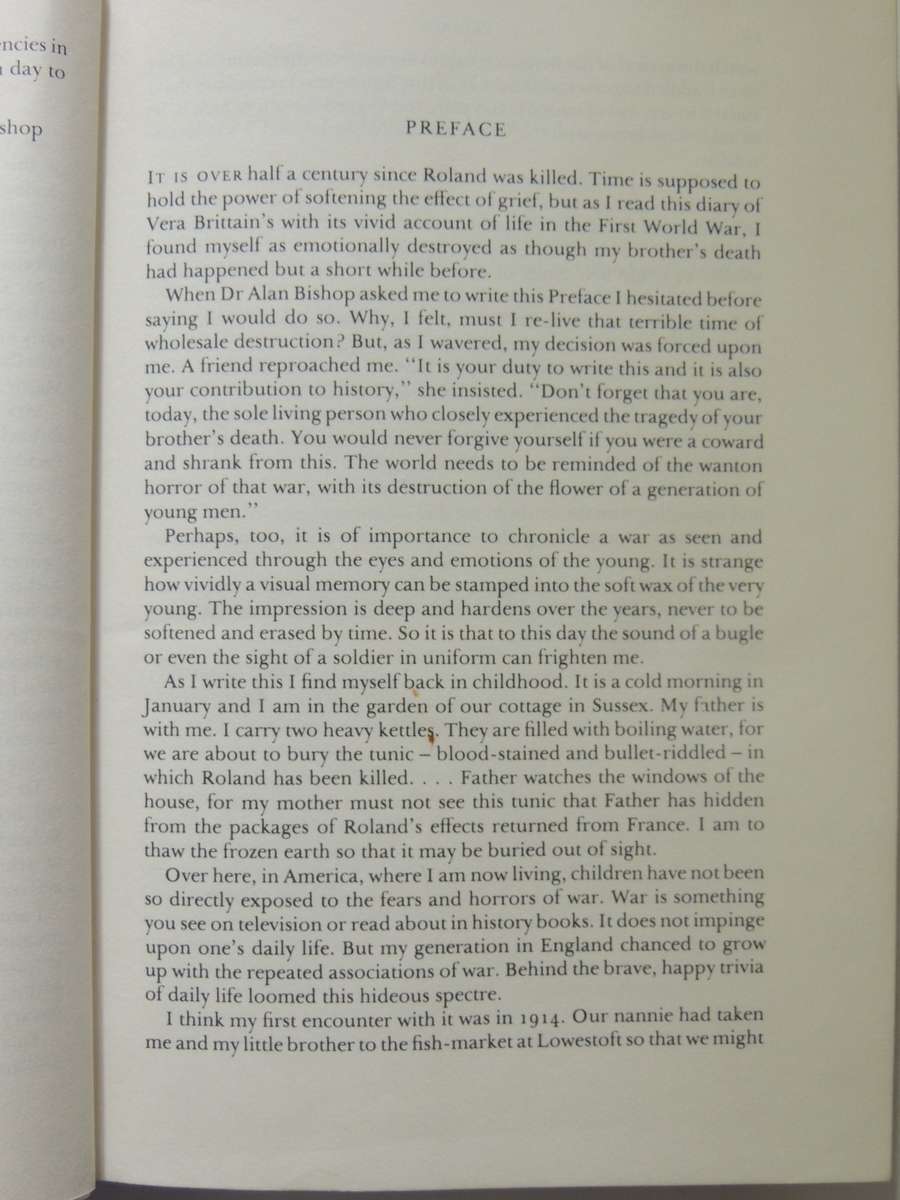 Chronicles Of Youth: Vera Brittain's War Diary 1913-1917 - ed Alan Bishop