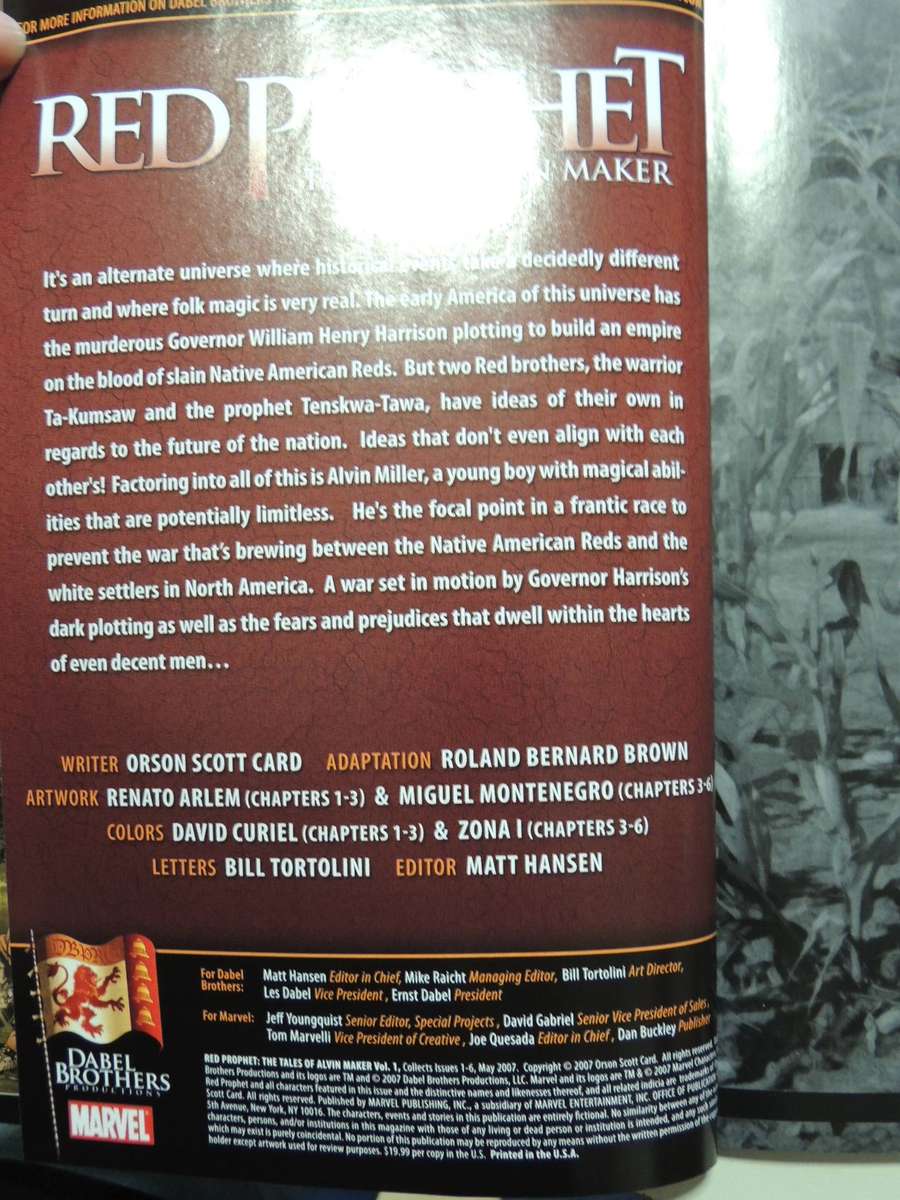 Tales Of Alvin Maker Vol. 1: Red Prophet - Orson Scott Card