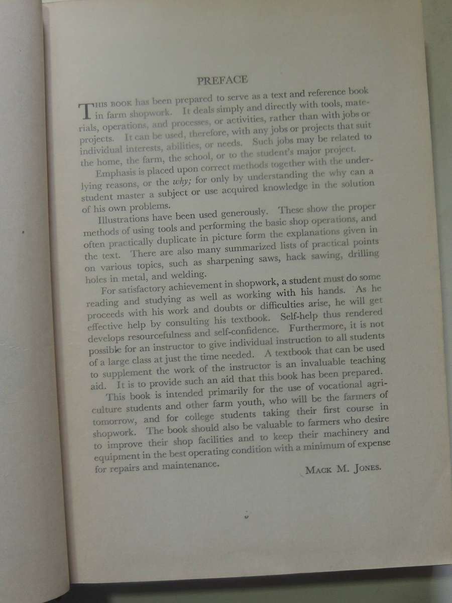 Shopwork On The Farm (1st Edition 1945) - Mack M. Jones