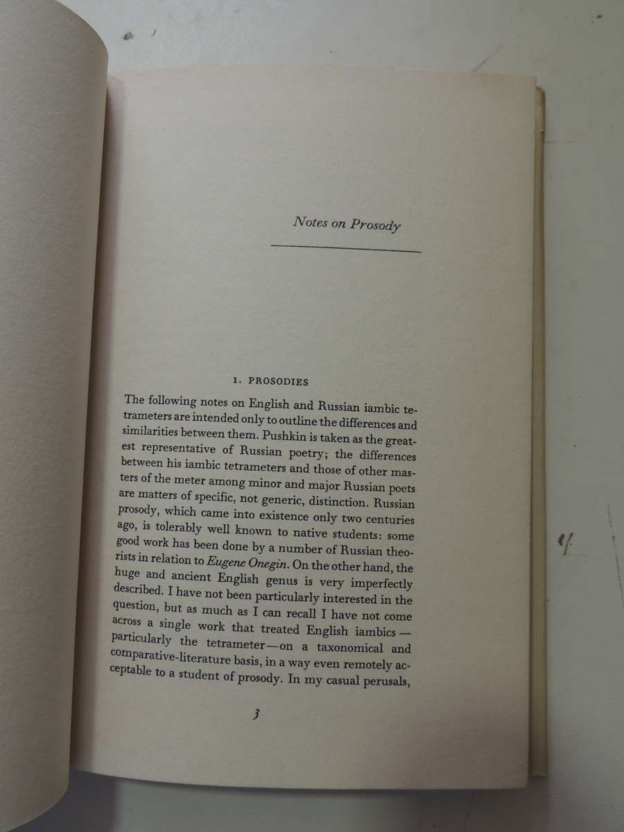Notes on Prosody - Vladimir Nabokov   1965