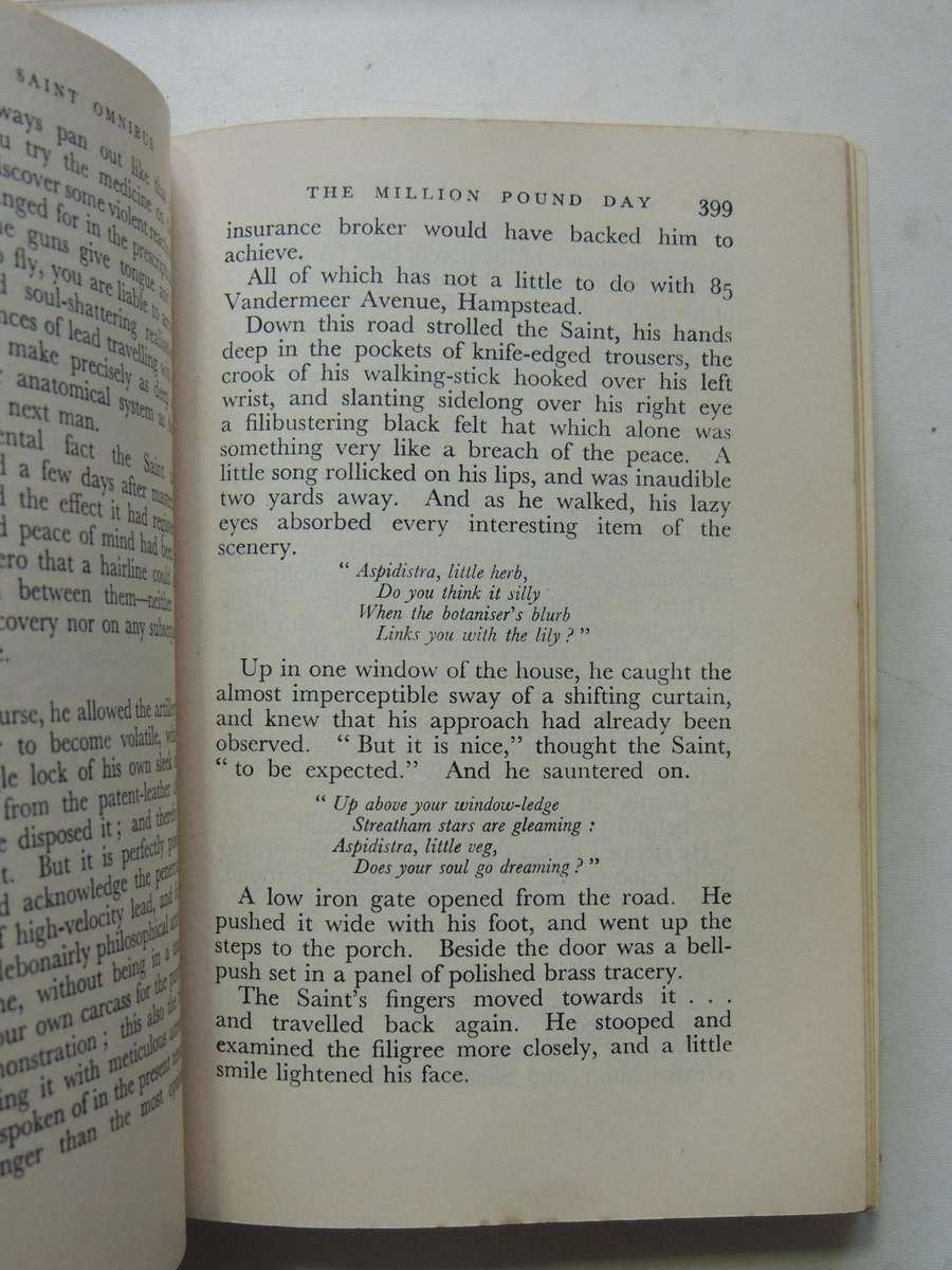 The First Saint Omnibus  - Leslie Charteris    1st UK Edition 4th Impression 1950