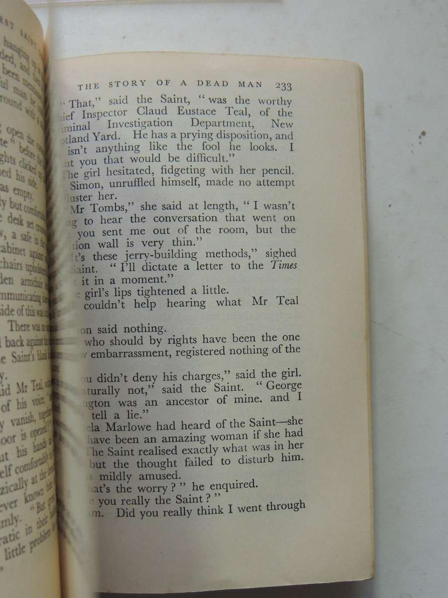 The First Saint Omnibus  - Leslie Charteris    1st UK Edition 4th Impression 1950