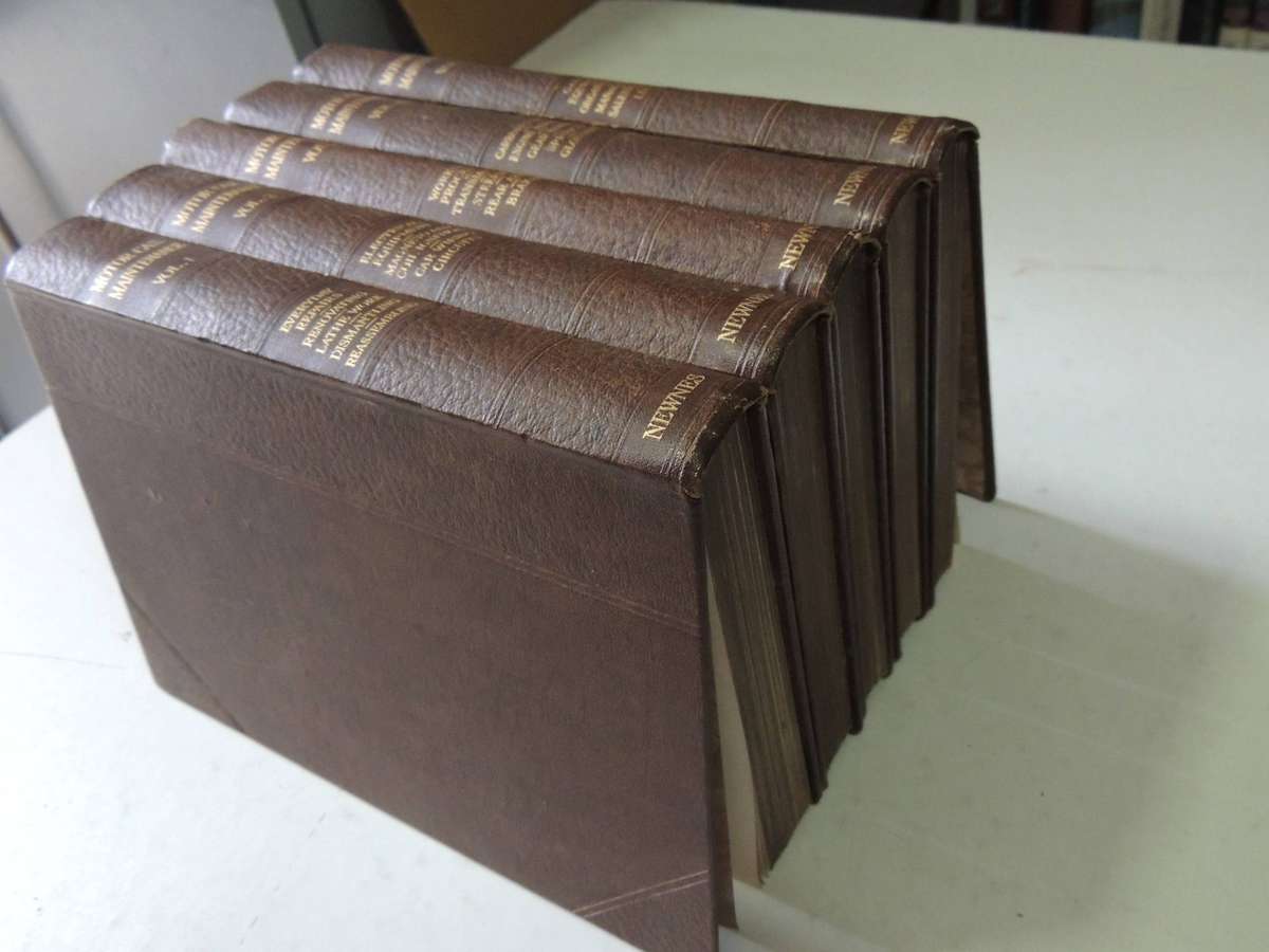 Newnes Motor Car Maintenance - A J Coker - 5  Volumes