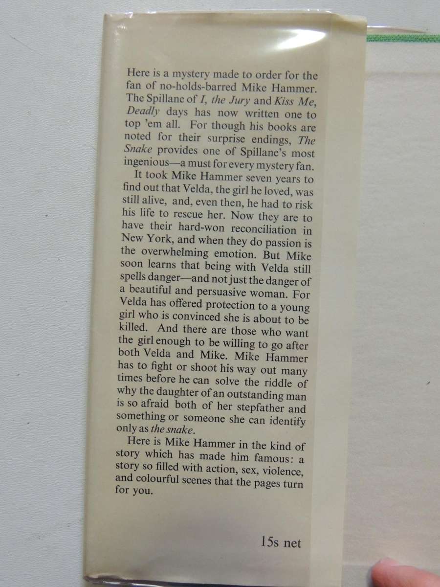 The Snake  - Mickey Spillane    1st UK Edition 1964