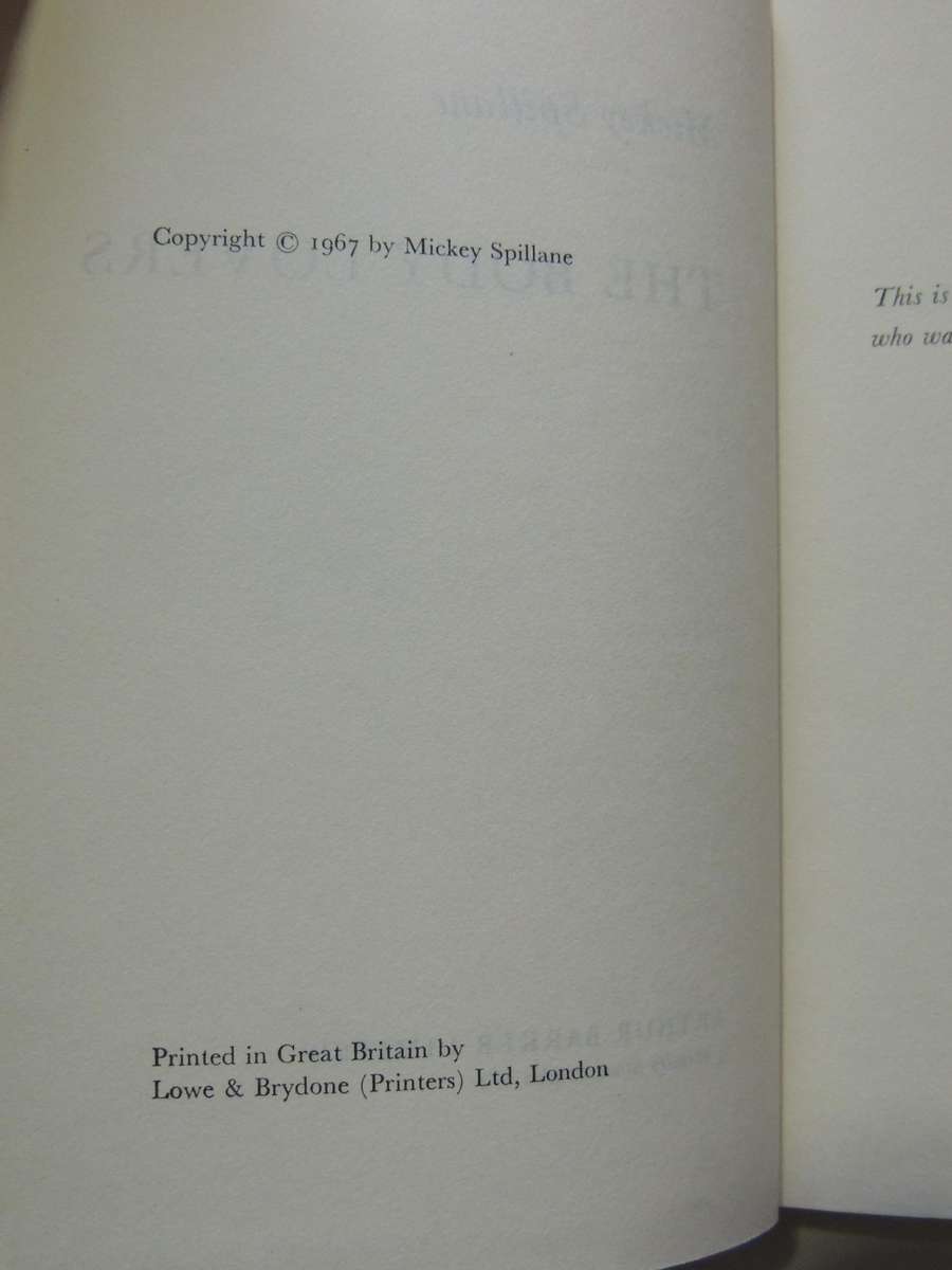 The Body Lovers - Mickey Spillane    1st UK Edition 1967