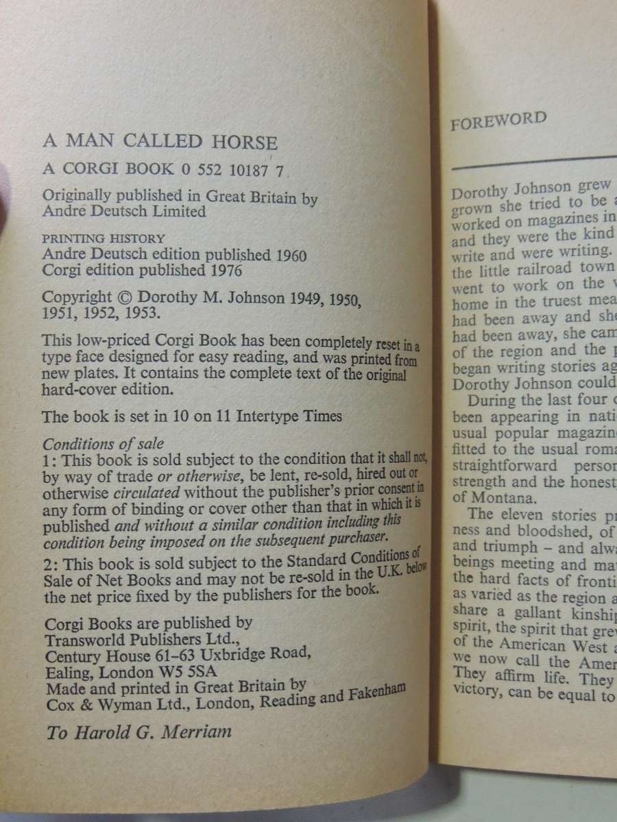 A Man Called Horse - Dorothy M. Johnson