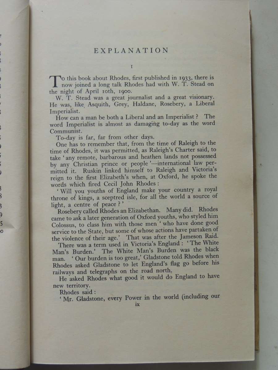 Rhodes - Sarah Gertrude Millin   New And Revised Edition