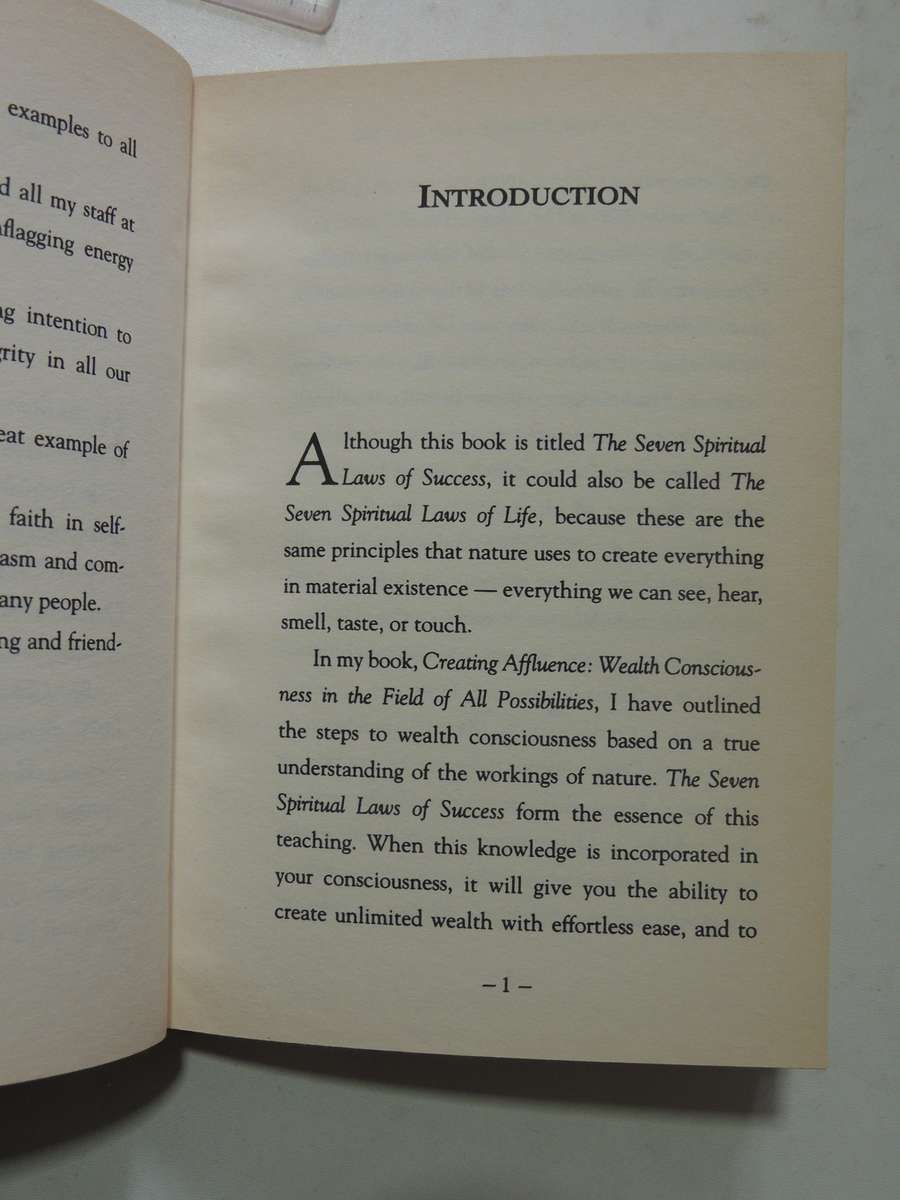 The Seven Spiritual Laws Of Success: A Practical Guide To The Fulfilment Of Your Dreams Deepak Chopr