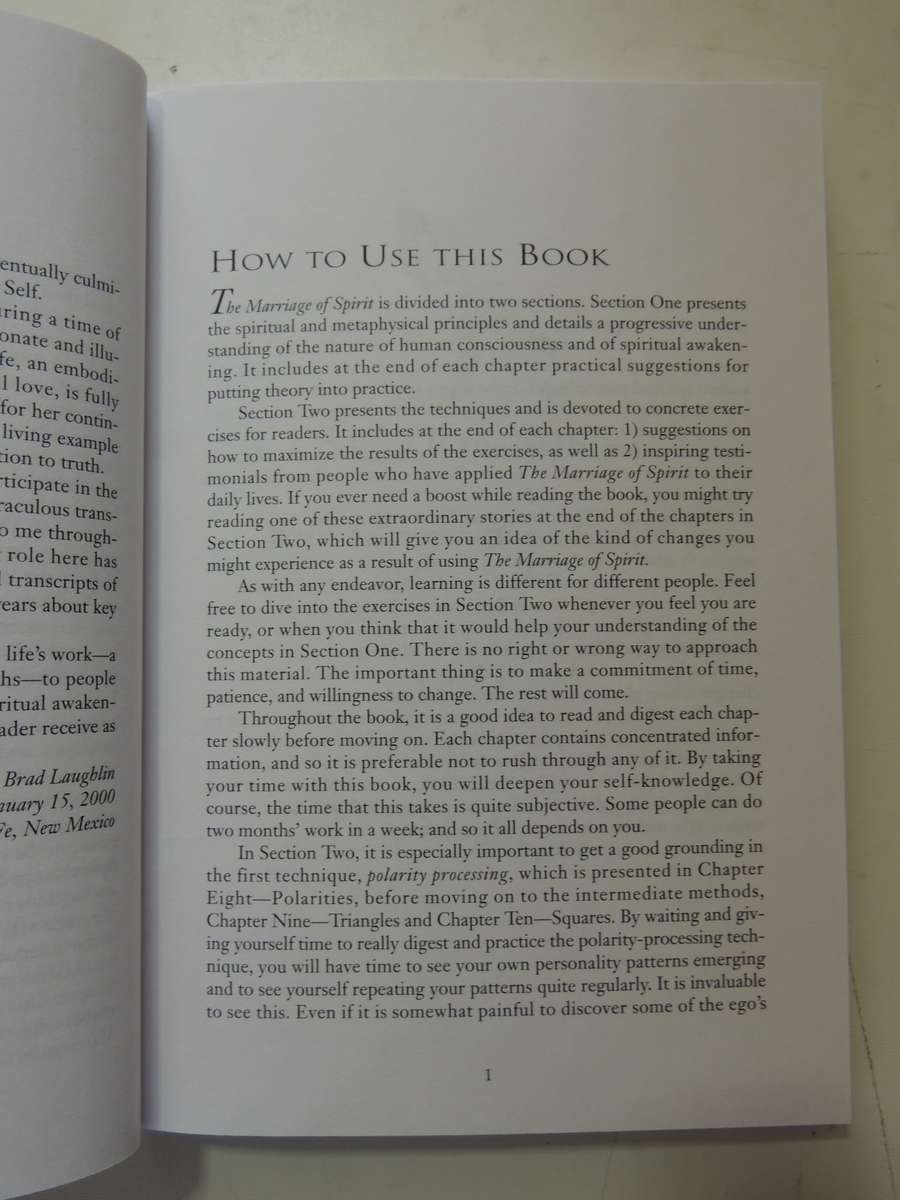 The Marriage of Spirit - Enlightened Living in Today`s World - Leslie Temple-Thurston    SIGNED