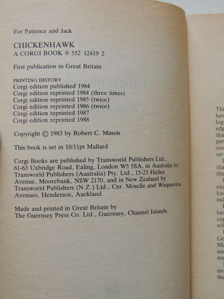 Chickenhawk- Robert Mason