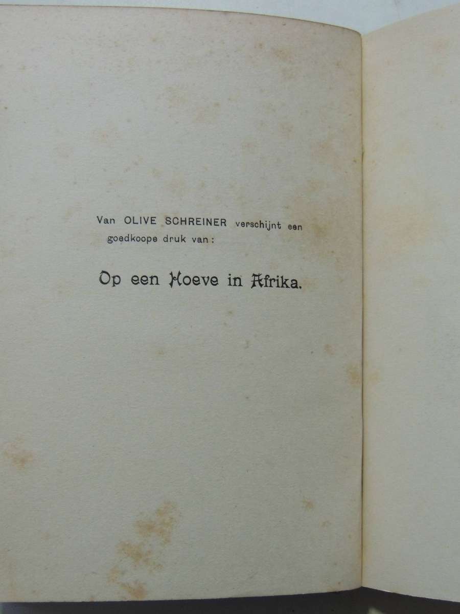 Peter Halket Van Mashonaland (Dutch 3rd Goedkoope Druk) - Olive Schreiner