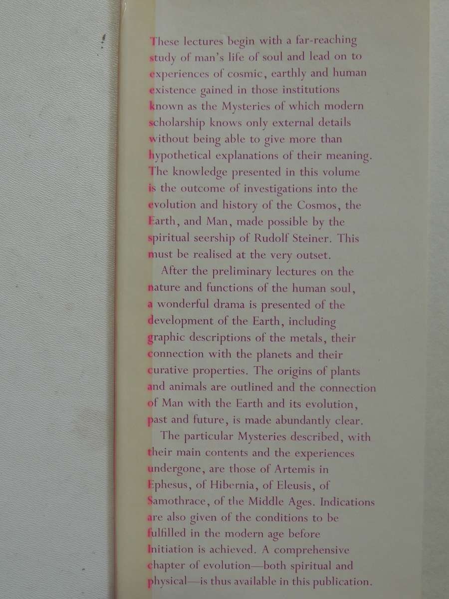 Mystery Knowledge and Mystery Centres 14 Lectures Given in Dornach November 1923 - Rudolf Steiner