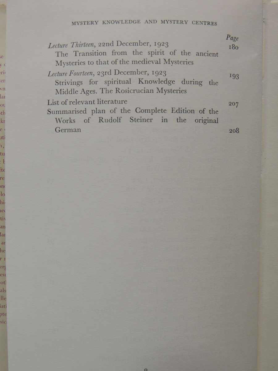 Mystery Knowledge and Mystery Centres 14 Lectures Given in Dornach November 1923 - Rudolf Steiner